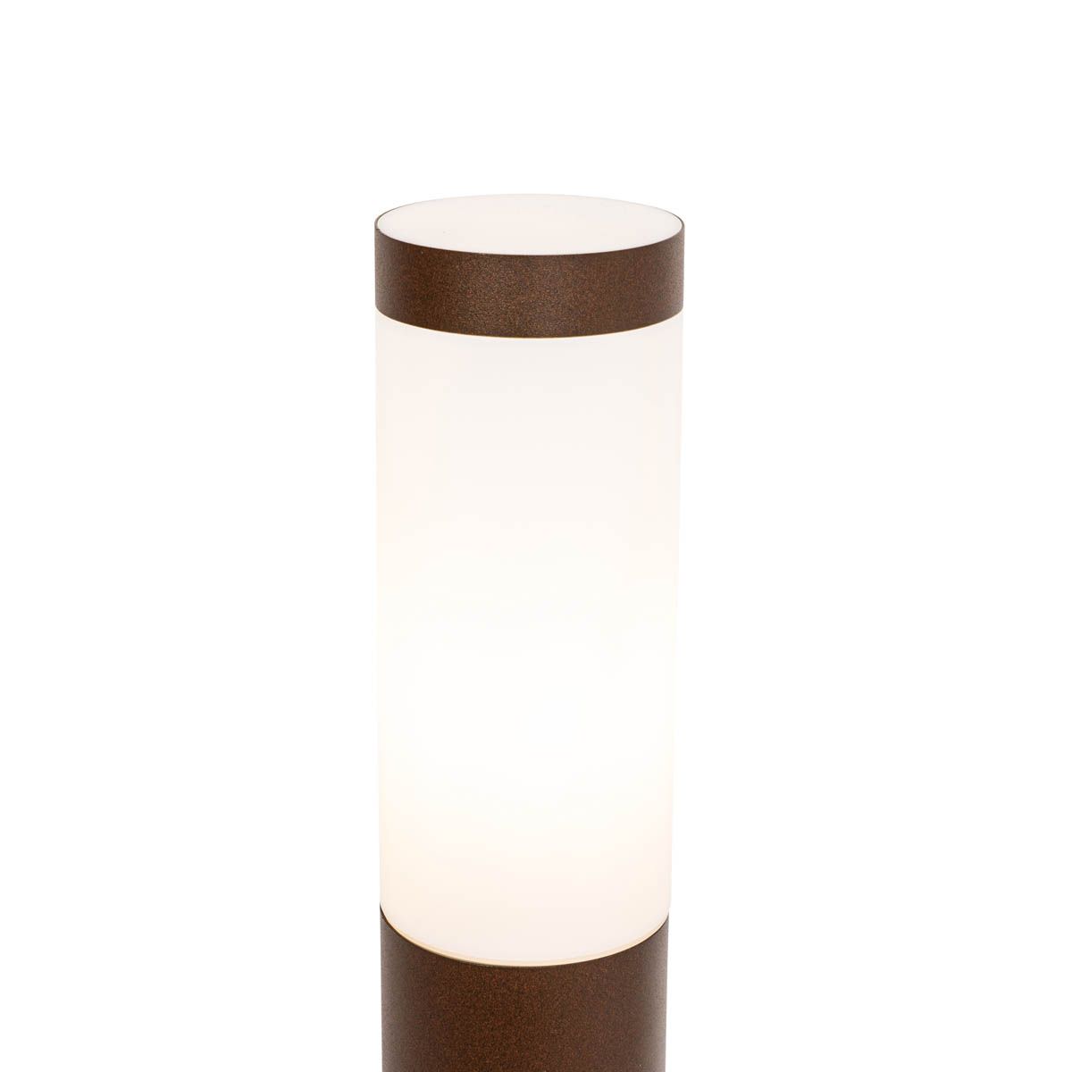 Buitenlamp paal roestbruin met opaal 80 cm IP44 - Rox