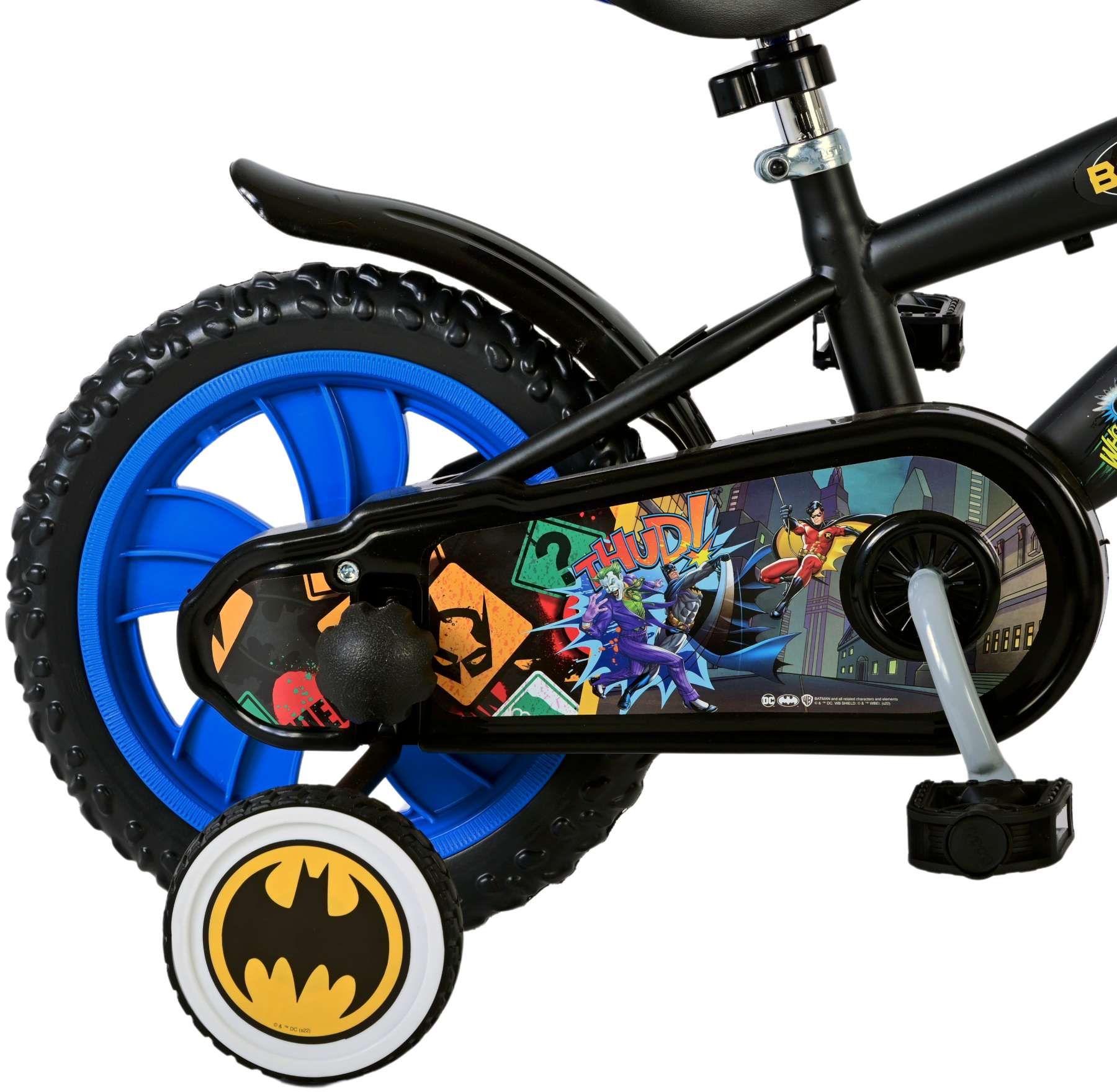 Kinderfahrrad Batman für Jungen 12 Zoll Kinderrad in Schwarz Fahrrad
