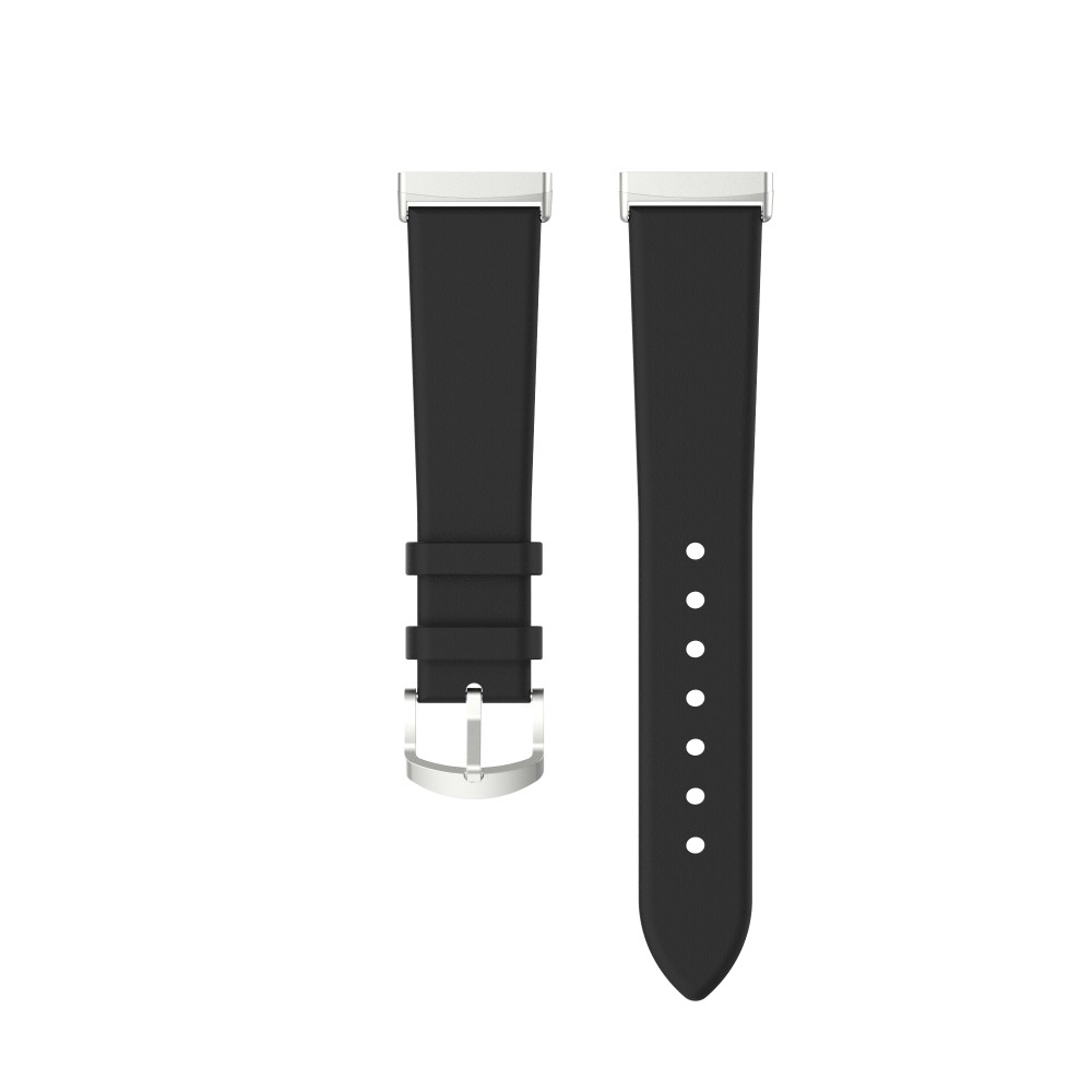 Fitbit Versa 3 / Sense 2 / Sense Leder Armband (Gelenkumfang 175-220mm) - Schwarz