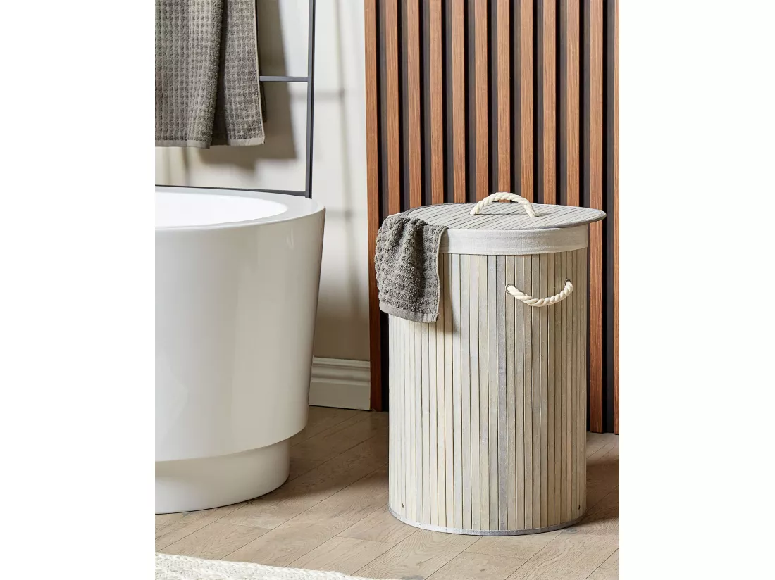 Panier en bambou gris 60 cm SANNAR