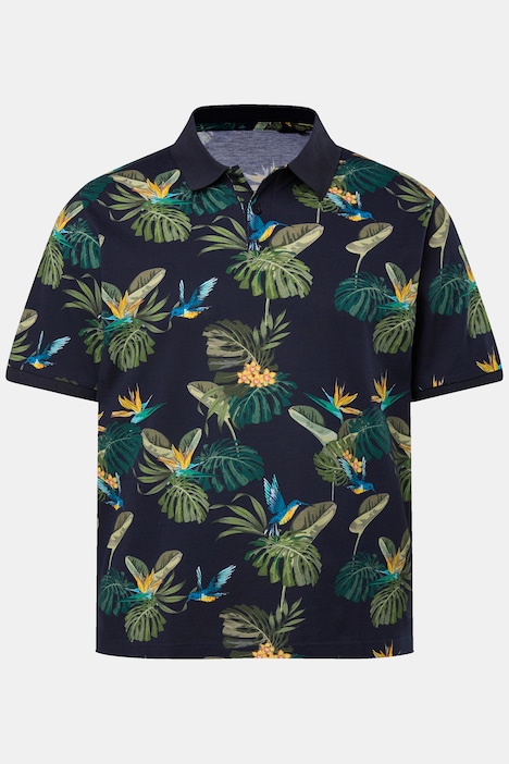 JP1880 Poloshirt, Halbarm, Piqué, floraler Print, bis 8 XL