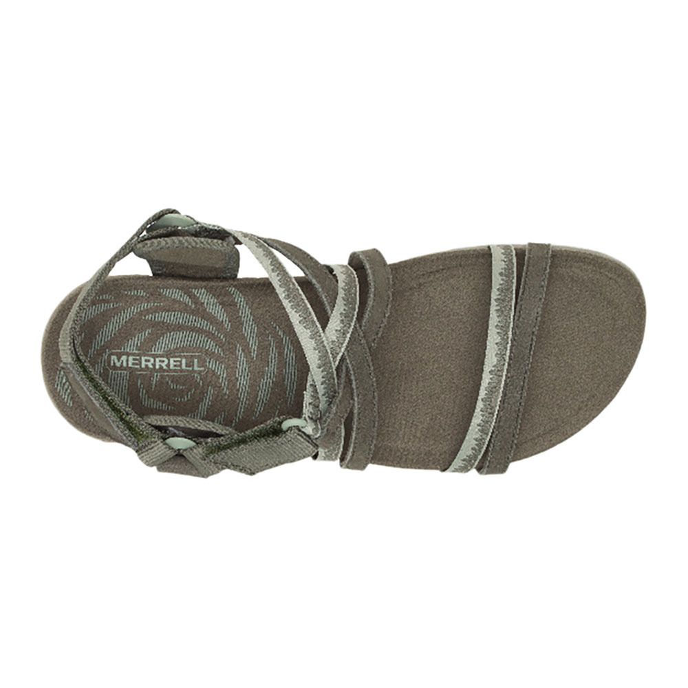 Merrell TERRAN 3 CUSH LATTICE - Sandales randonné Femme olive