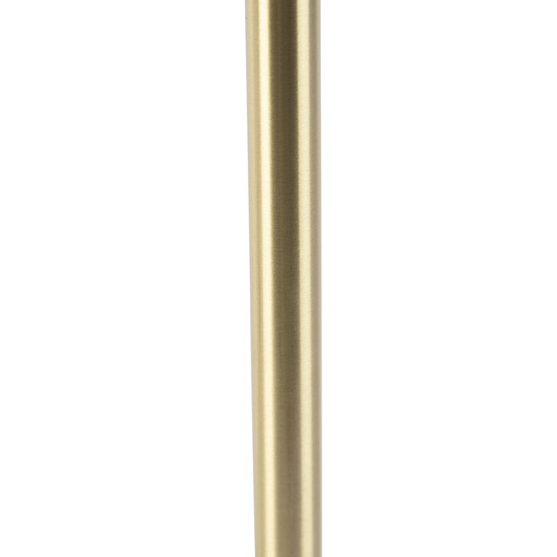 Klassieke tafellamp messing met zwarte kap 32 cm - Simplo