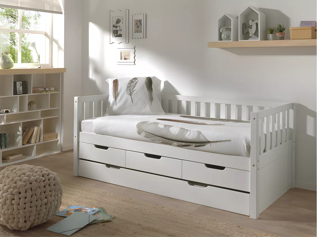 Pack - Lit Capitaine Enfant & Tiroir de Lit 