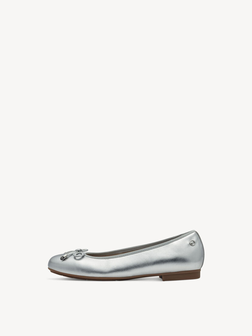 Leren Ballerina - metallic
