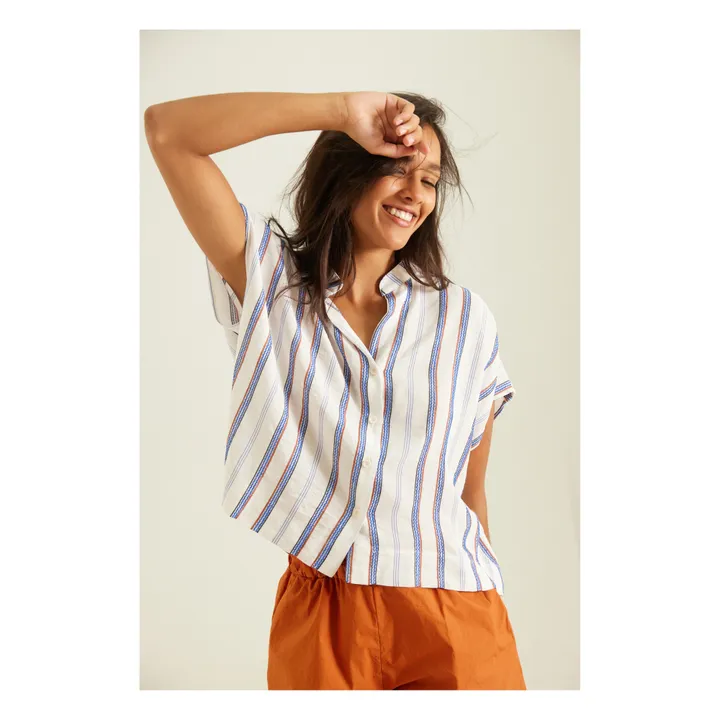 Tinsels Blouse Virza Charango Rayures | Ecru