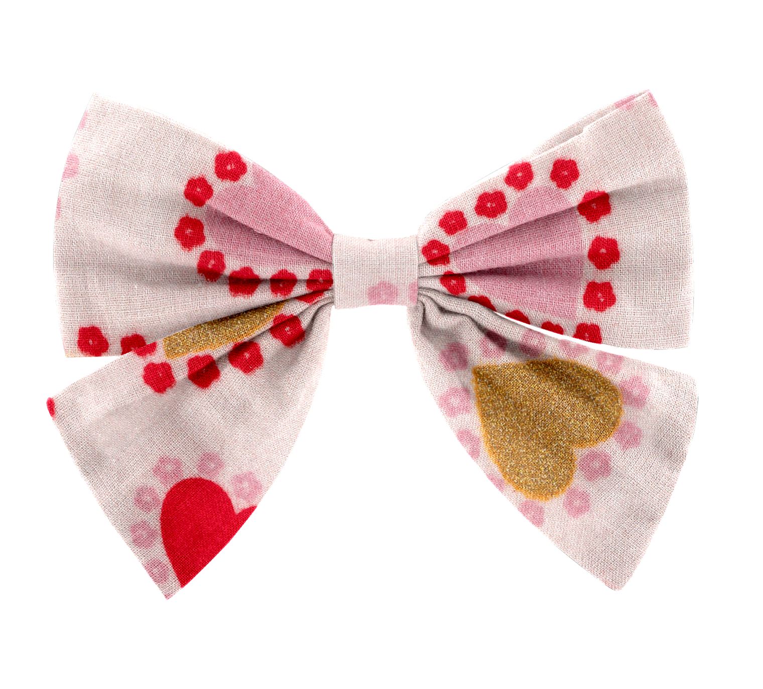 Barrette Noeud Papillon Petits Coeurs