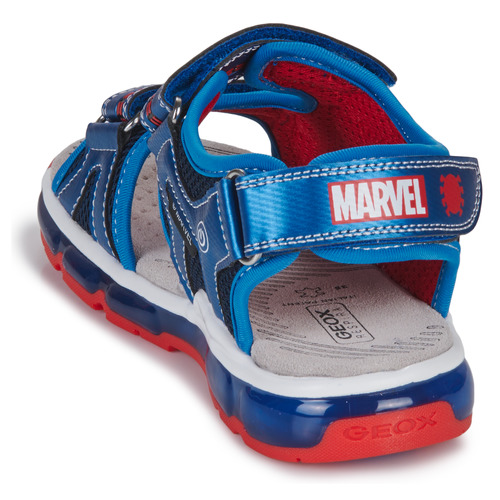 Geox - J SANDAL ANDROID BOY - Bleu / Rouge