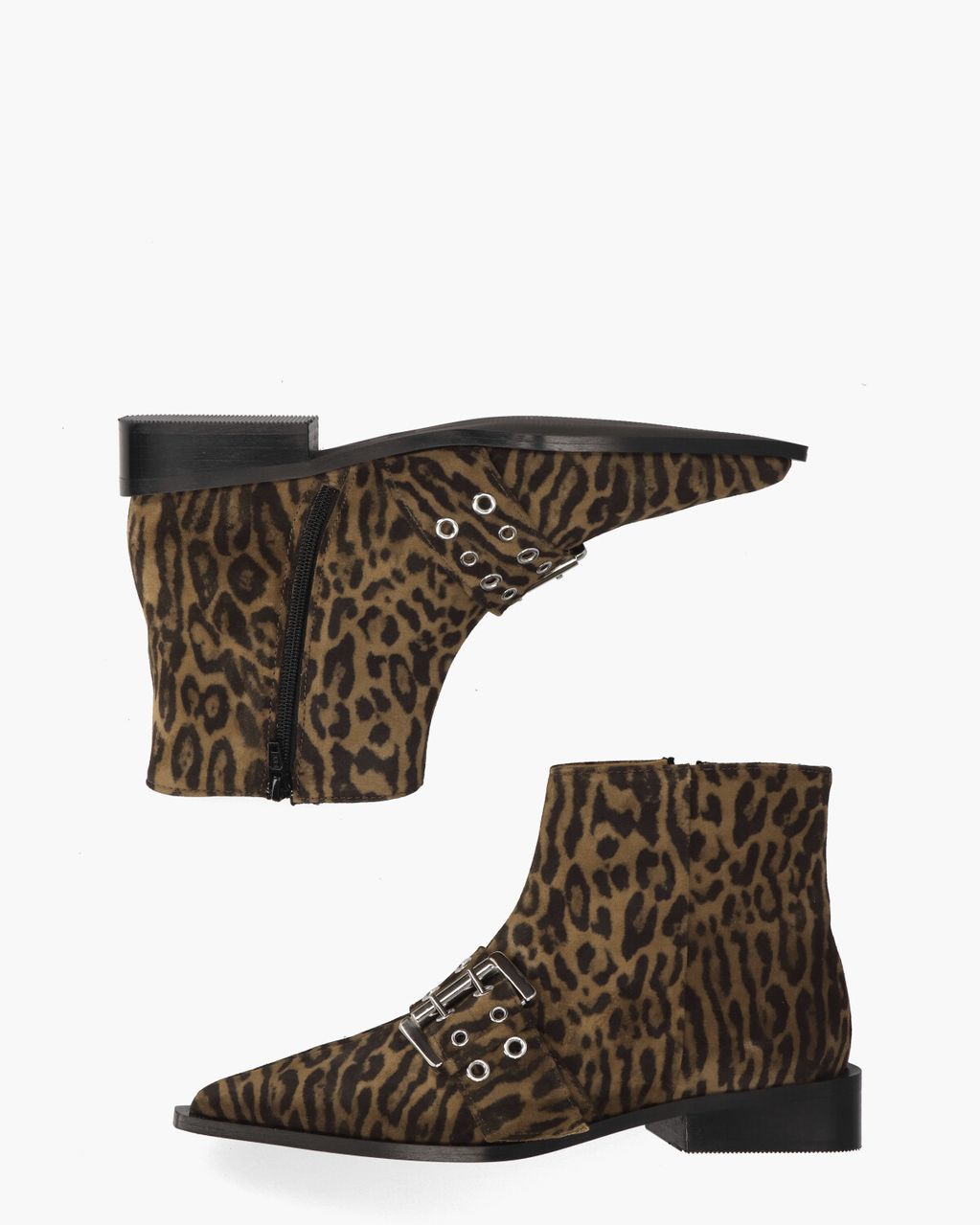 Toral Nicole Bruin/Zwart Dames Enkelboots