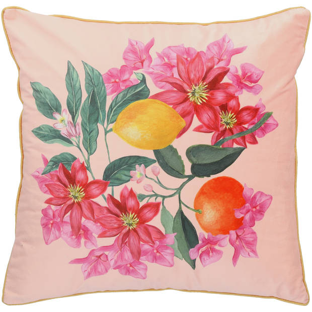 Blokker Sierkussen Dolce Frutta - 45x45 cm - Roze