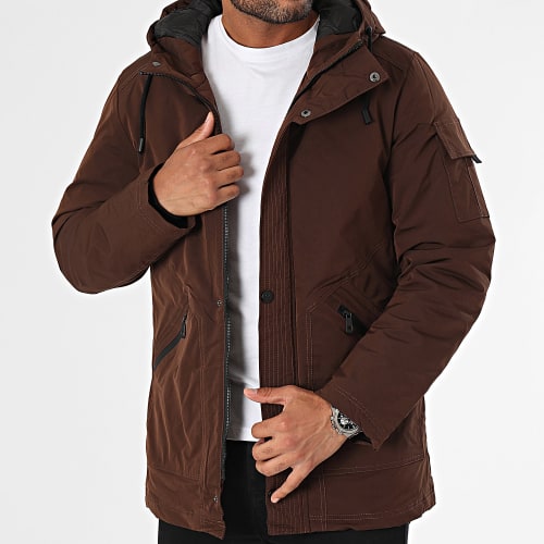 Doudoune Capuche Marron