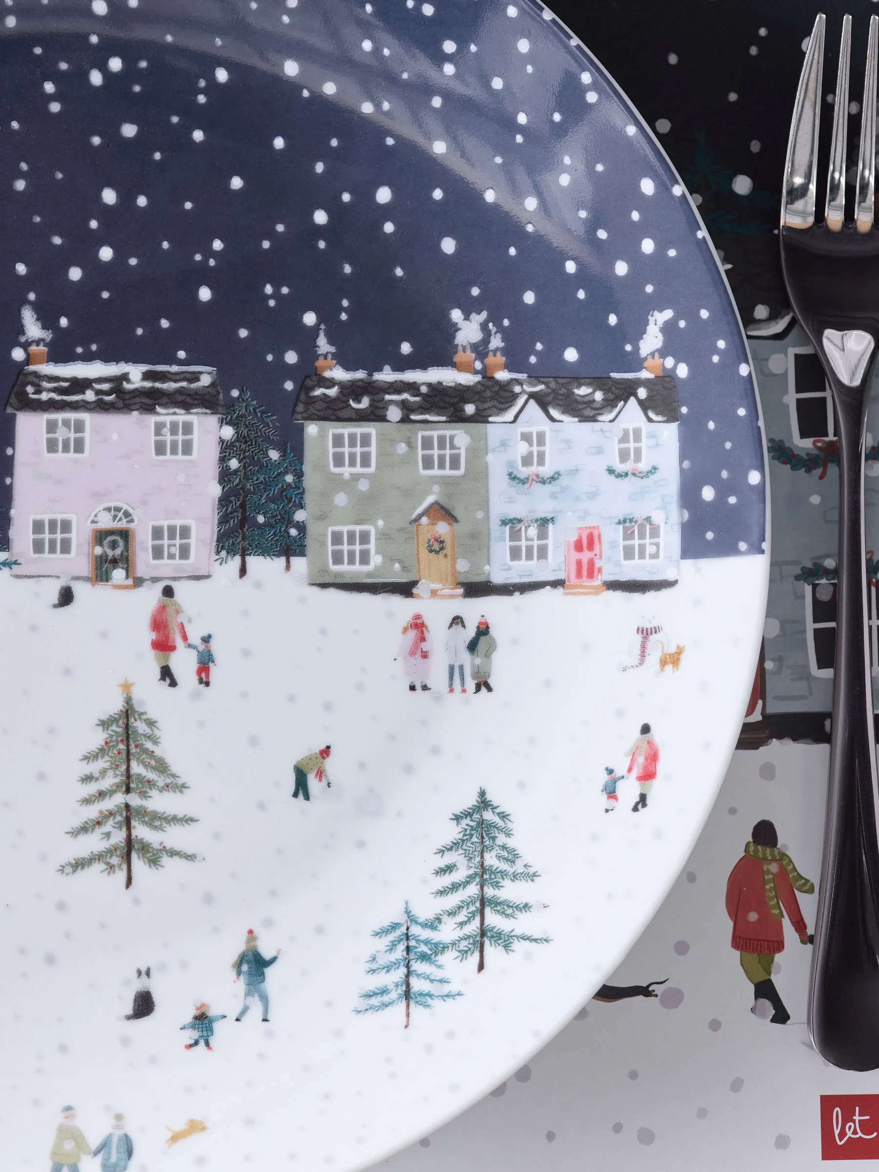 12 -delige kerstdinerset met winterlandschap