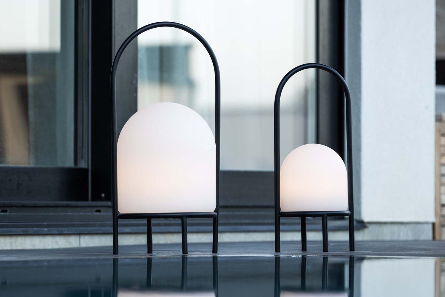 Colie LED tafellamp voor buiten, 26 x 53 x 26 cm, zwart. 26 x 26 x 53 cm