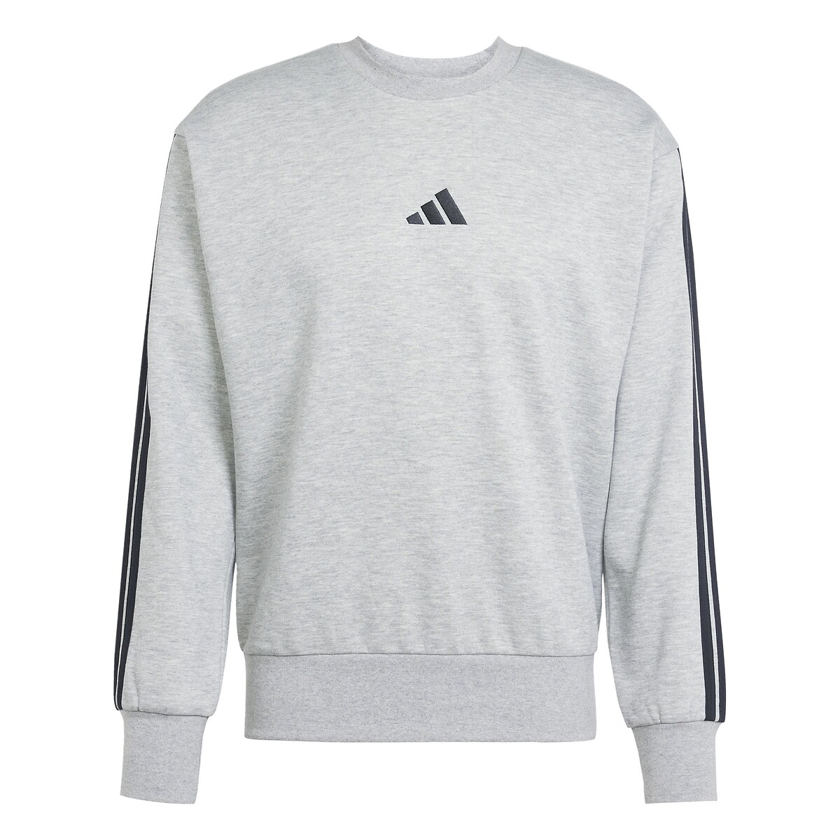 ADIDAS ROUPAS ESPORTIVAS<br>Suéter plano com gola redonda e as três listras essenciais