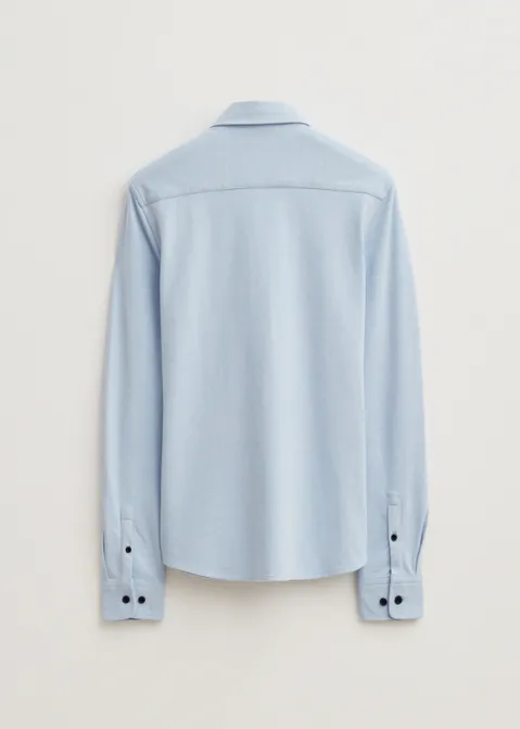 Overhemd pique stretch blauw (BLW.LME)