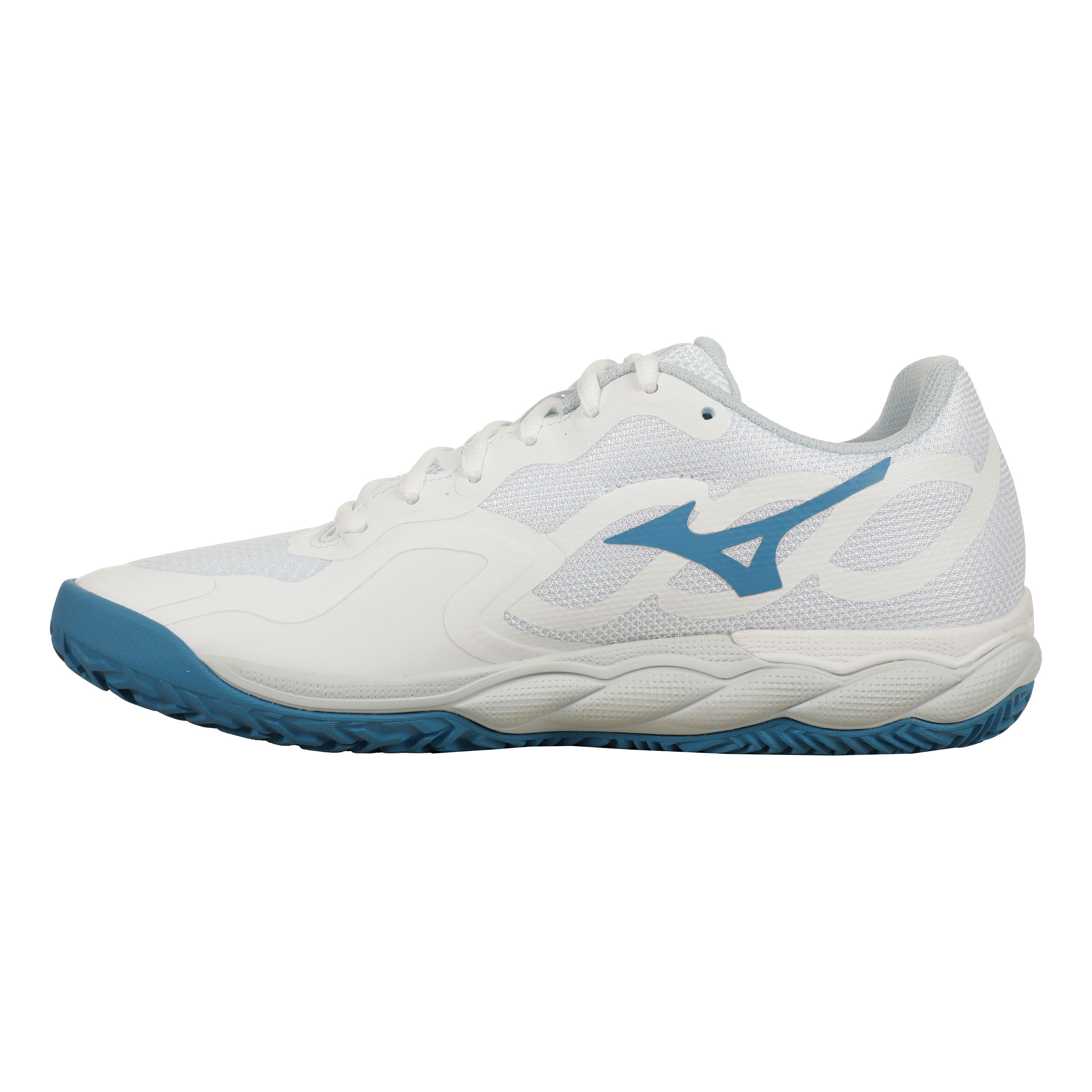 Mizuno Wave Enforce Court Chaussure Terre Battue Femmes - Blanc , Bleu