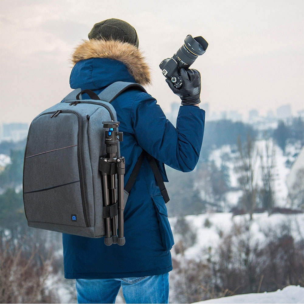 Spritzwasserfester DSLR Kamera Rucksack Aufbewahrungs Tasche für Spiegelreflexkameras   Regenschutz (45x33cm) - Schwarz