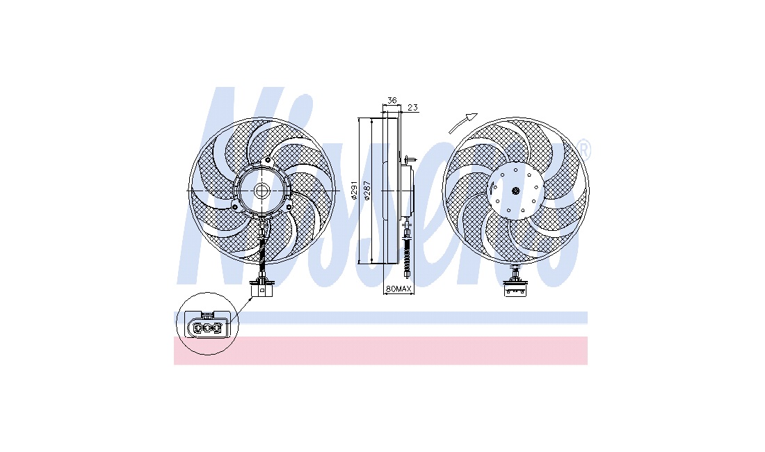 Ventilator, motorkøling