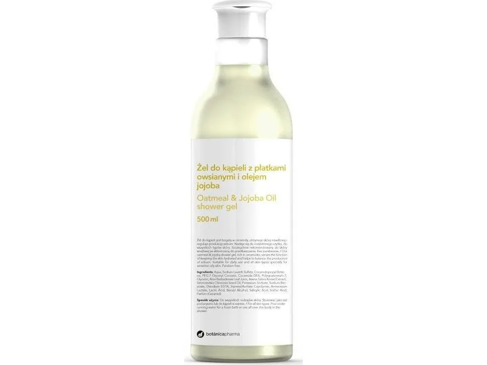Botanica BOTANICAPHARMA_Oatmeal & amp; Jajoba Oil Shower Gel Bath Gel Oatmeal and Egg Oil 500ml