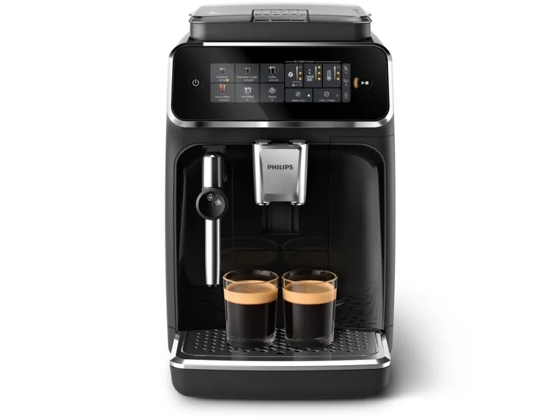 Philips 3300 series EP3321 - Automatisk kaffemaskine med mælkeskummer - 15 bar - sortlakeret