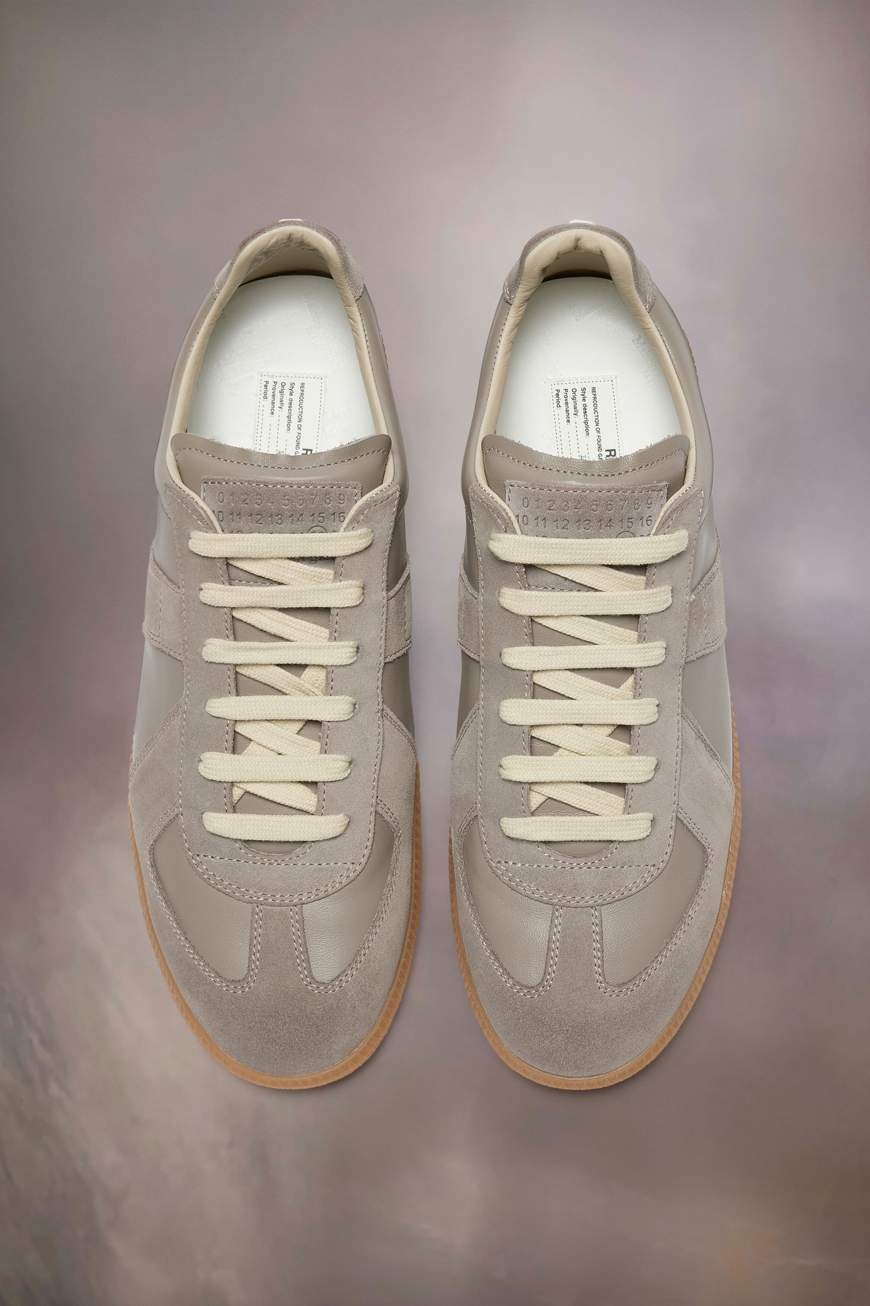 Sneakers Replica en cuir pour femme Gris