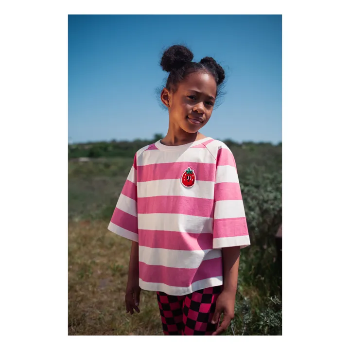 Daily Brat T-Shirt Rayure | Rose