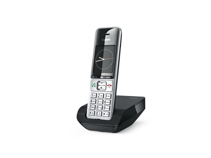Gigaset Schnurlostelefon Comfort 500 Schwarz/Silber Der neue Massstab in puncto komfortable Kommunikation für Zuhause und Home Office