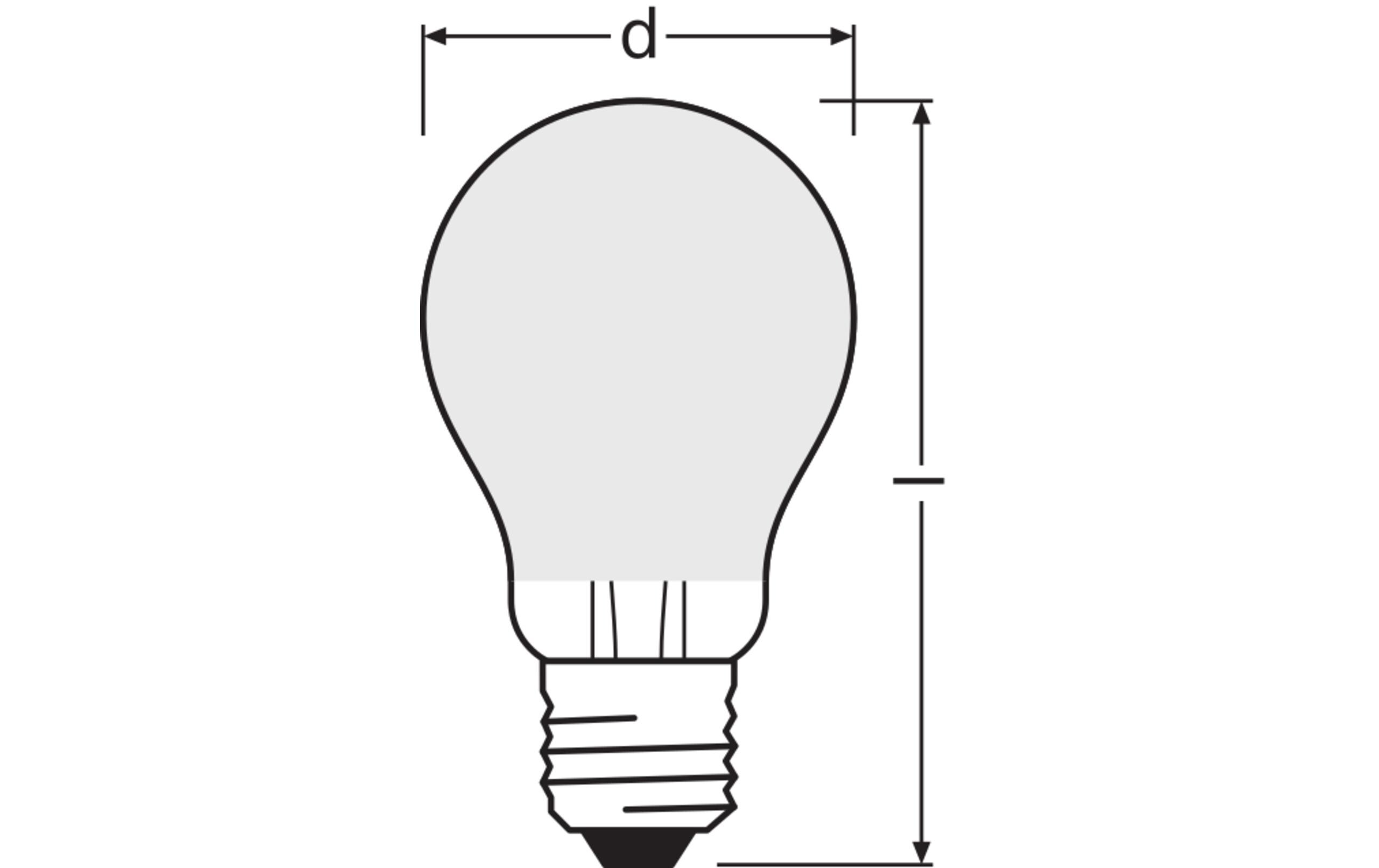 Lampe LED BASE CLASSIC A 4W, E27, Warmweiss, 2 StückLED-Lampen, klassische Kolbenform
