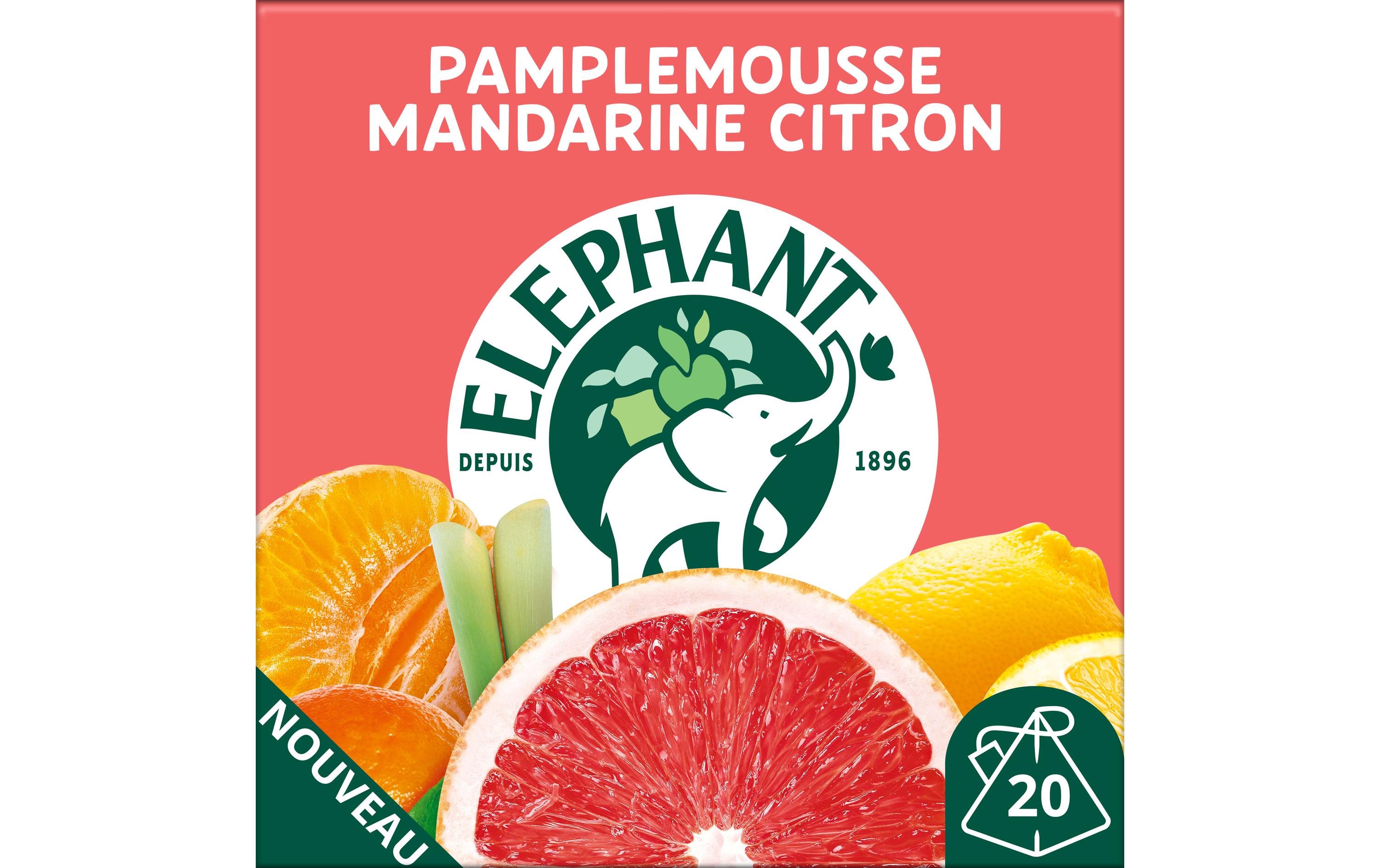 Teebeutel Infusion Pamplemousse Mandarine Citron 20 StückTee mit Pamplemousse Mandarine und Zitrone