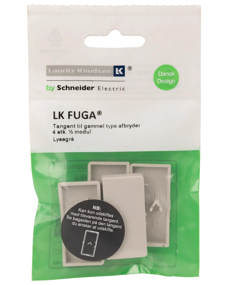 FUGA Tangent afbryder dobbelt 2 sæt - lysegrå