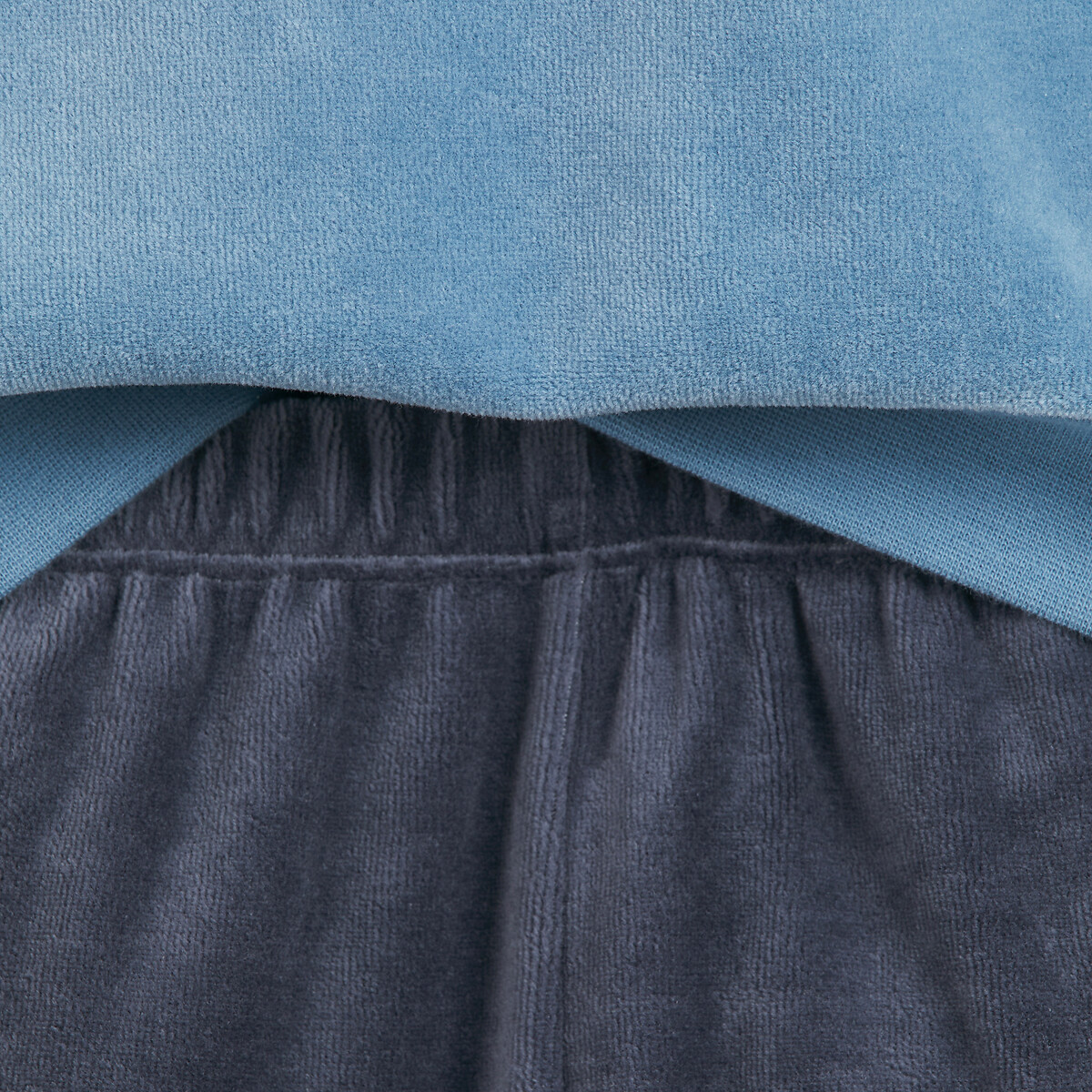 COLEÇÃO LA REDOUTE<br>Conjunto de 2 pijamas de veludo com estampa de montanha