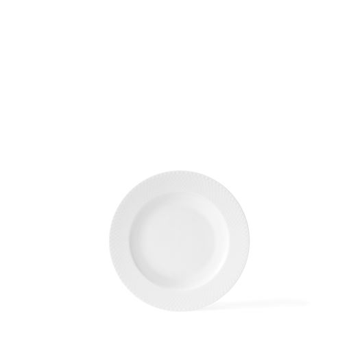 Lyngby Porcelæn Rhombe Supppetallerken, Hvid, Ø23