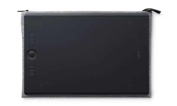 Wacom Intuos Pro Large - Digitizer - højre- og venstrehåndet - 43 cm x 28.7 cm x 0.8 cm - multi-touch - elektromagnetisk - 8 knapper - trådløs, kabling - USB, Bluetooth - sort