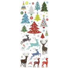 Sticker scintillant de Noël CHRISTMAS