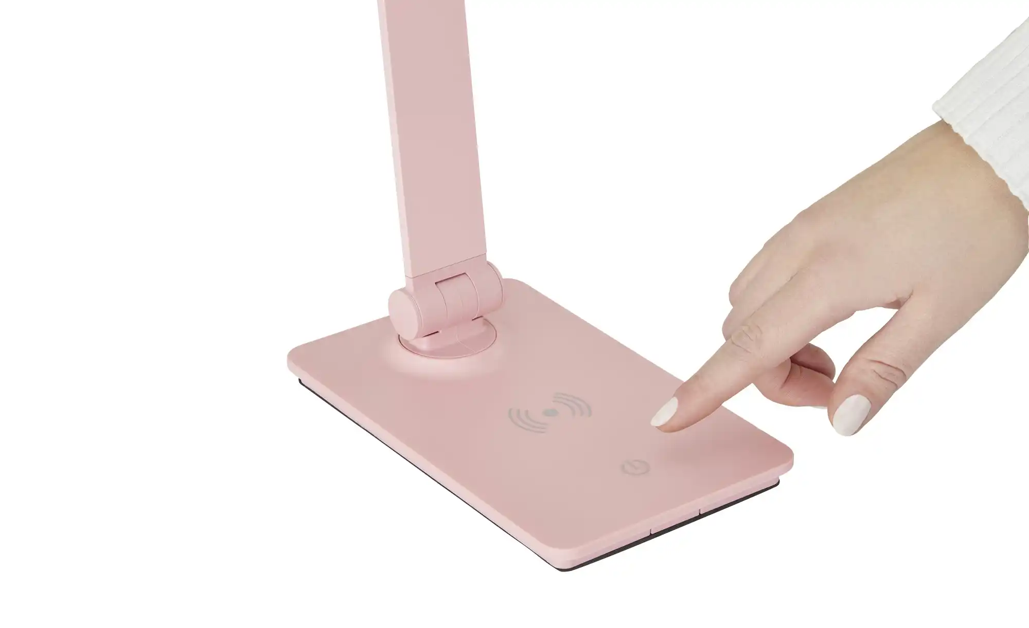 KHG LED-Tischleuchte, Pink mit Qi-Charger