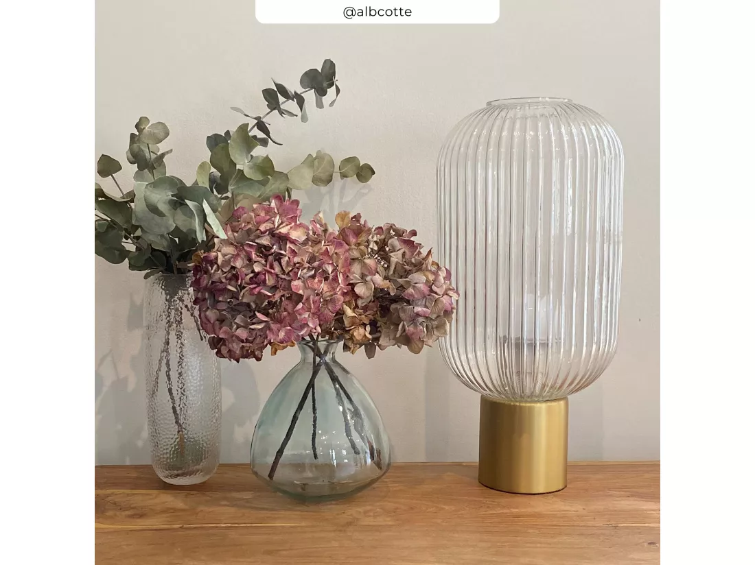 Lampe en verre cannelé - Lou