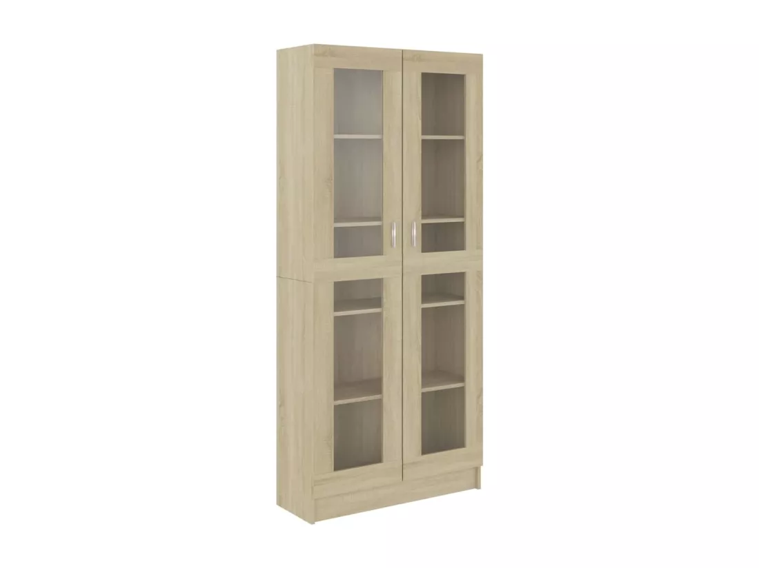 Armoire à vitrine Chêne sonoma 82,5x30,5x185,5 cm Aggloméré