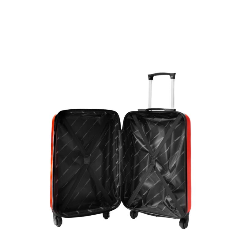Lot de 3 valises rigides FG671 Extensibles 55, 65 et 75 cm Rouge