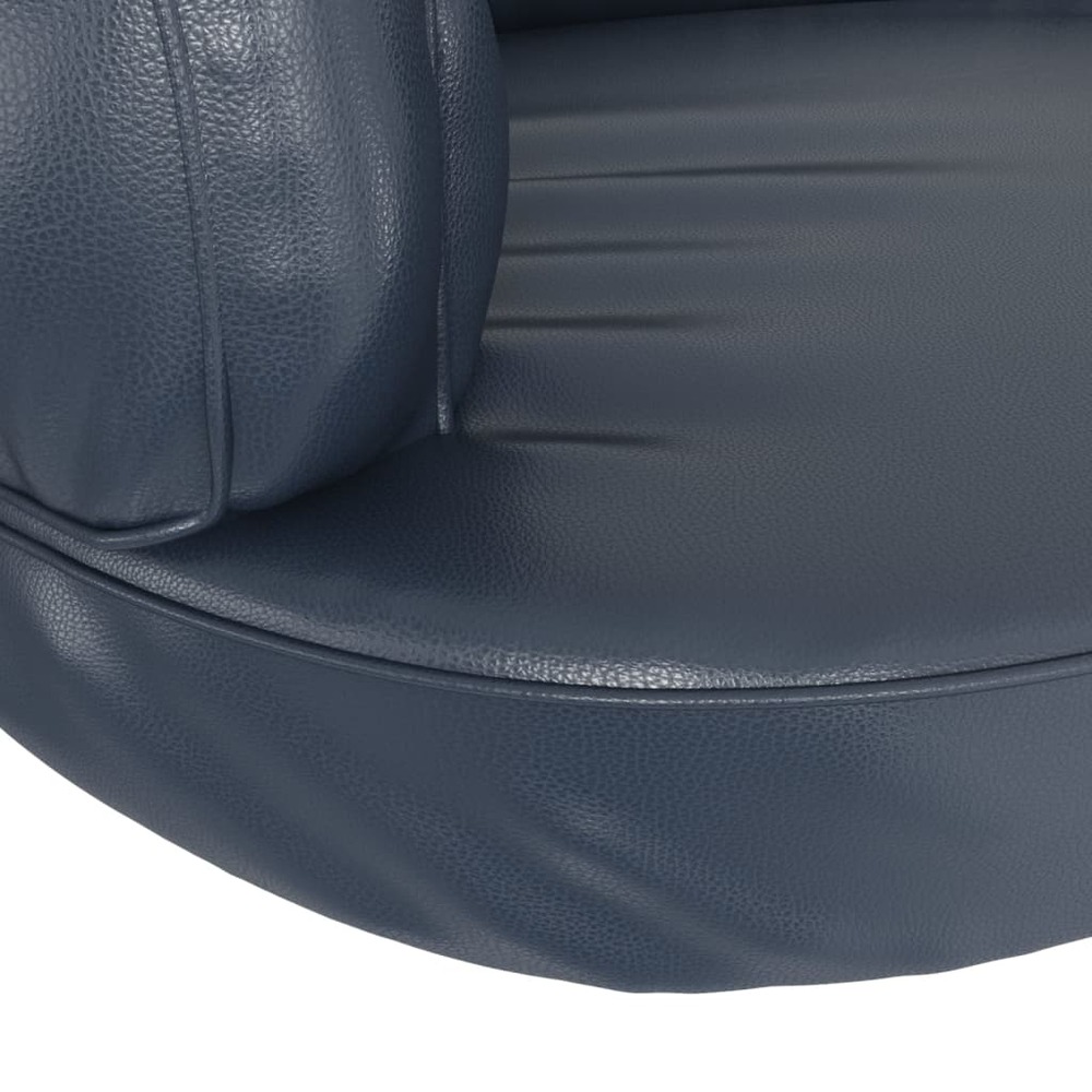 Lit pour chien ergonomique mousse bleu foncé 88x65cm similicuir