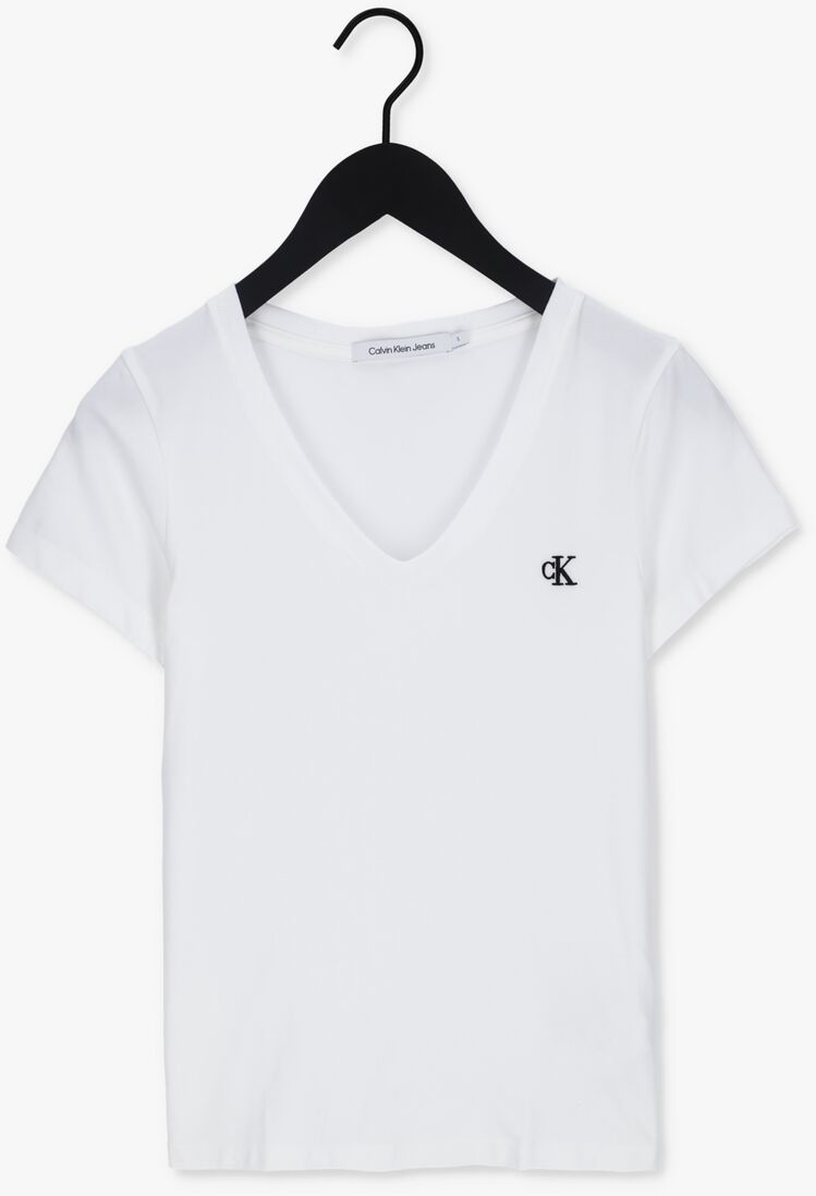 CALVIN KLEIN witte calvin klein t-shirt ck embroidery stretch