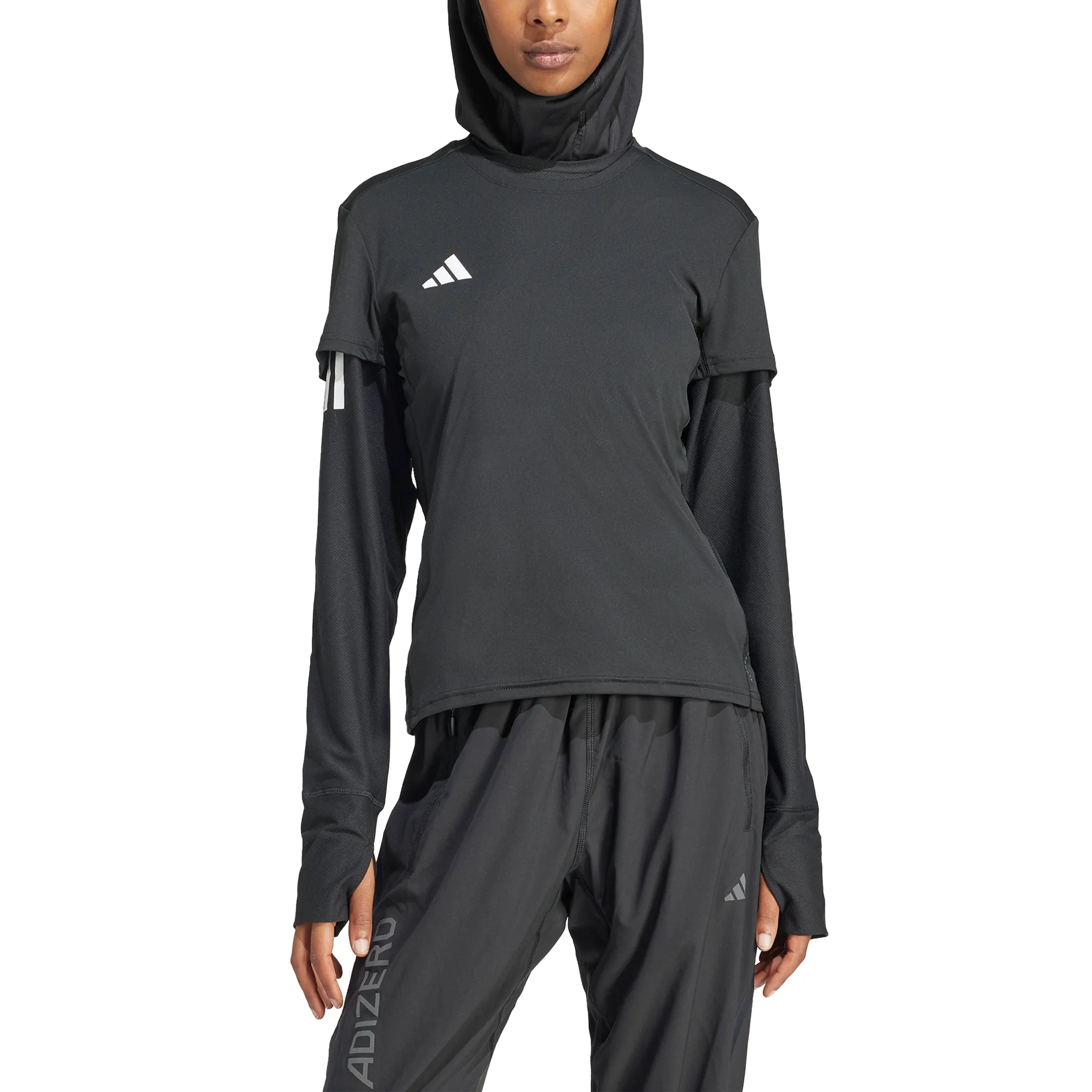 Adidas W Adizero E Tee Black Black