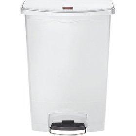 Collecteur à pédale Slim Jim, 90 litres, blanc