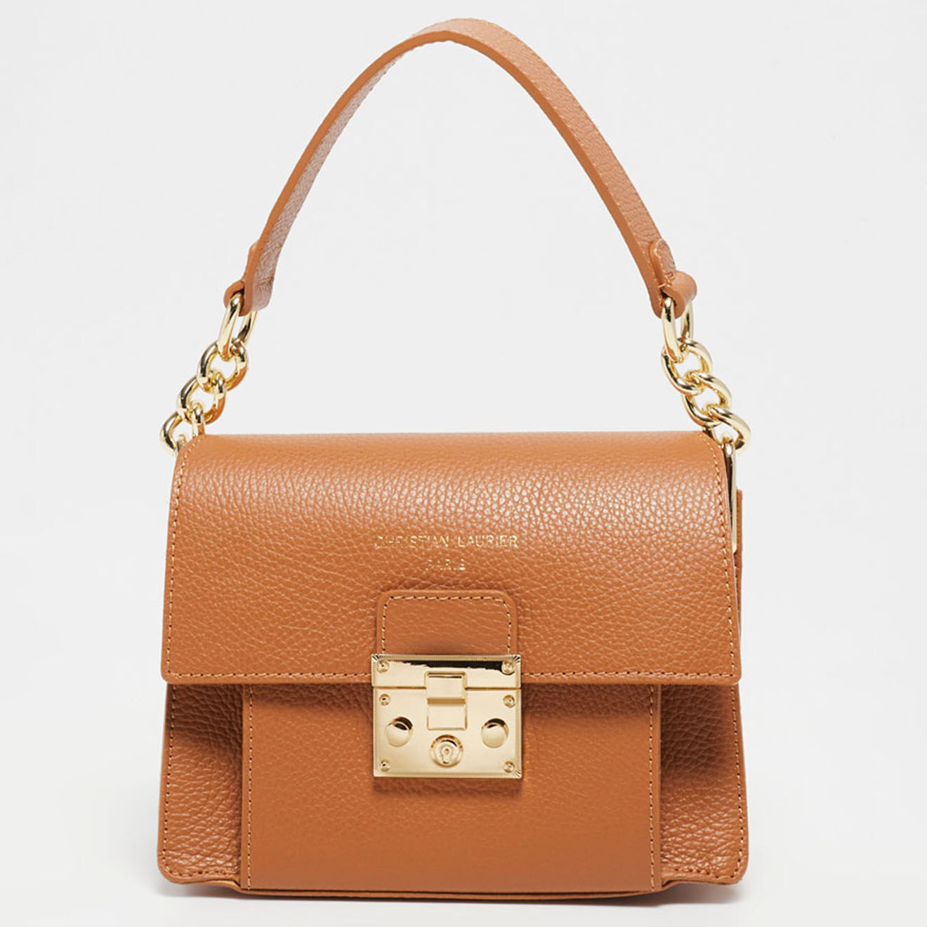 Christian Laurier Sac bandoulière en Cuir Adriana camel - 21.5x16x10 cm