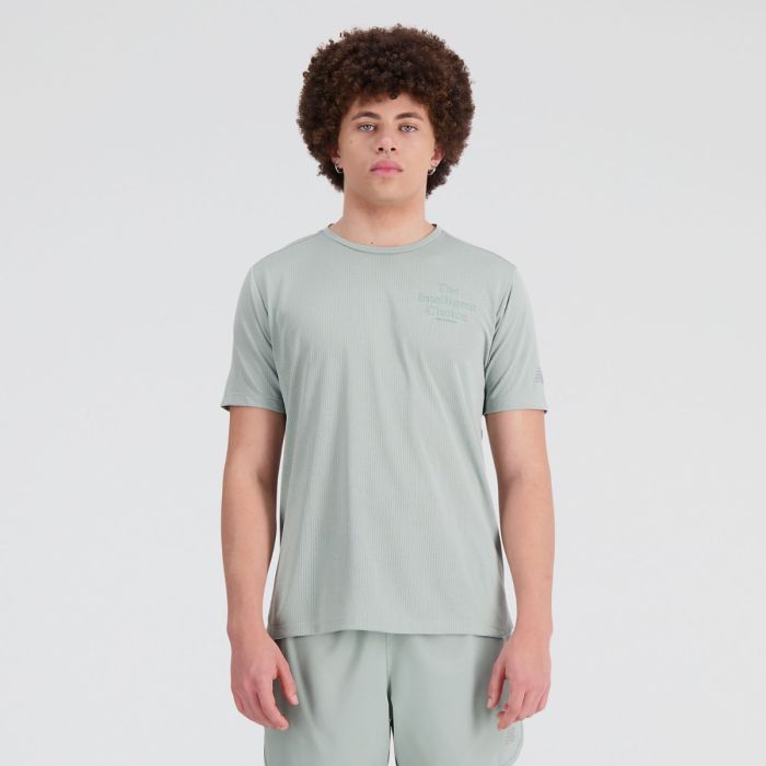 New Balance Herre Singletter Graphic Impact Run Singlet Grøn