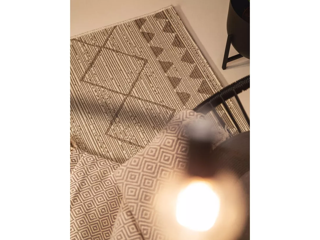 Tapis de couloir extérieur & intérieur Metro Crème/Beige 80x240 cm