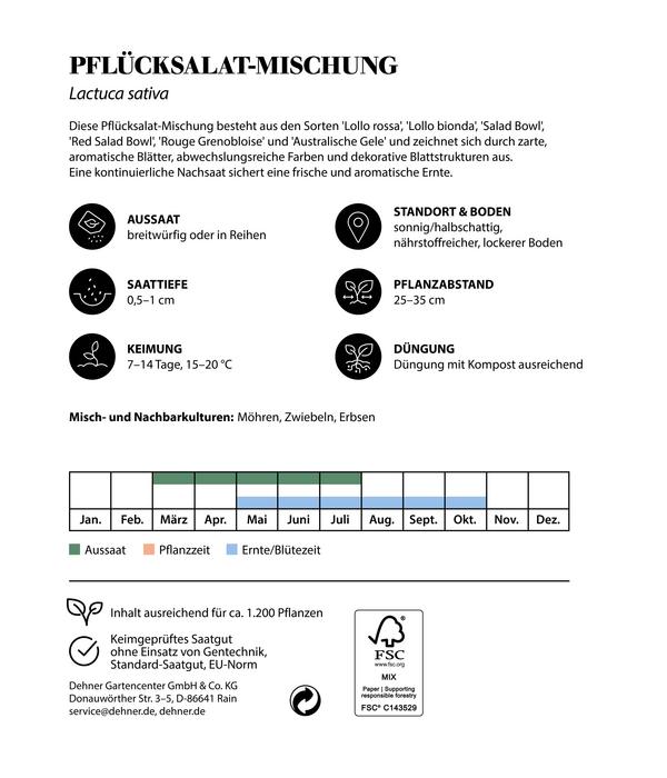 Dehner Premium Samen Pflücksalat Mischung
