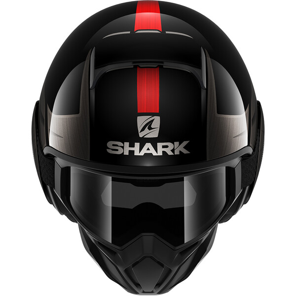Shark - Casque Street Drak Tribute RM Noir / Chrome / Rouge