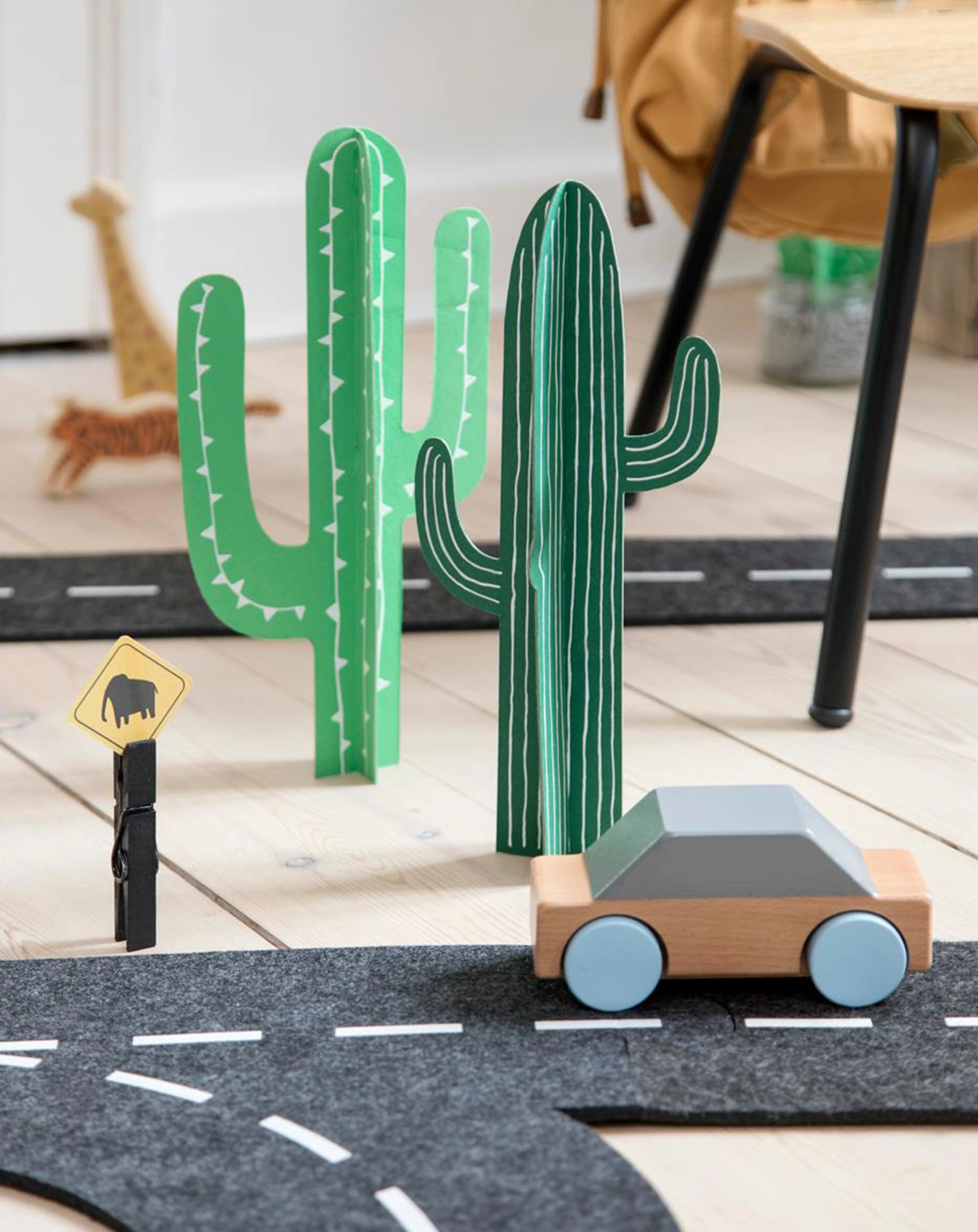 Holz-Fahrzeug WAGEN in classic grey