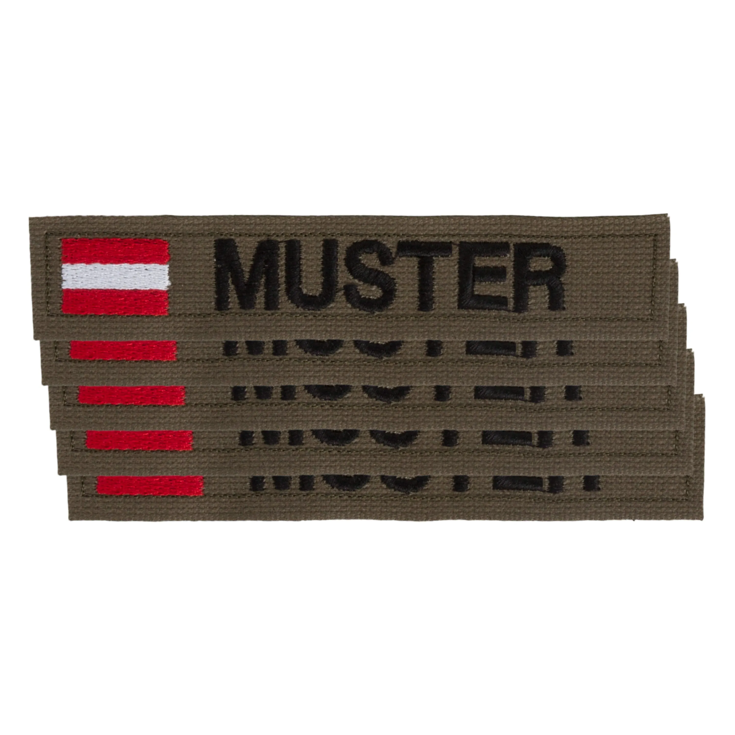 ASMC -  Namensbänder 5er Set AUT oliv
