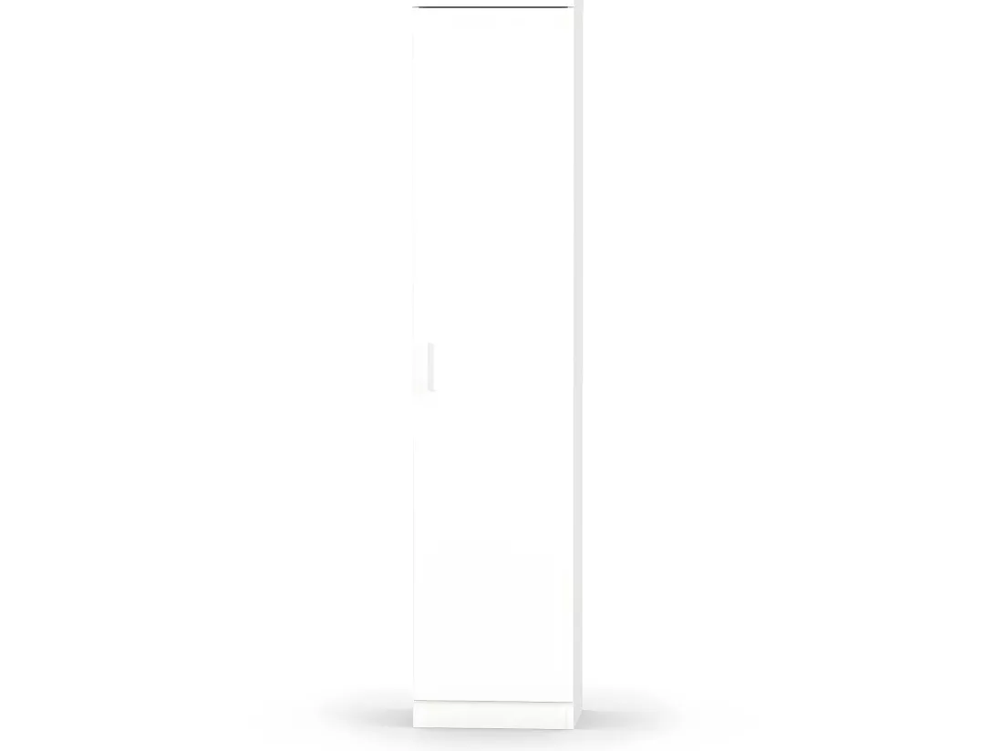 Armoire / meuble de rangement coloris blanc - Hauteur 180 x Longueur 40 x Profondeur 35 cm